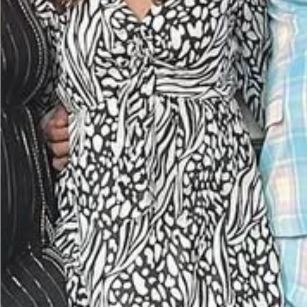 Black and White Patterned Dress